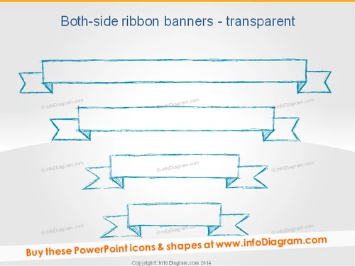 Handdrawn Ribbon Transparent Doodle PPT shape