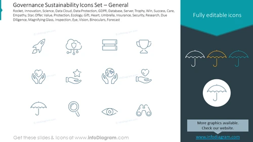 Governance Sustainability Icons Set – General