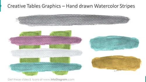 Creative Tables Graphics – Hand drawn Watercolor Stripes