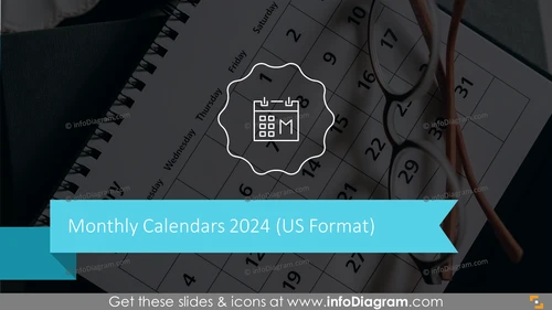 Monthly Calendars 2024 (US Format)