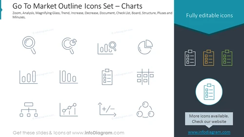 Go To Market Outline Icons Set – Charts