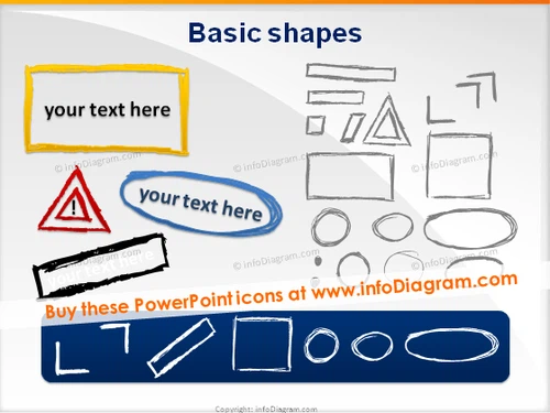 handmade pencil sketch rectangle triangle frame powerpoint vector