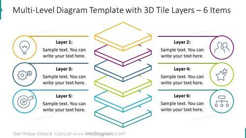 Multi-Level Diagram Template with 3D Title Layers Template