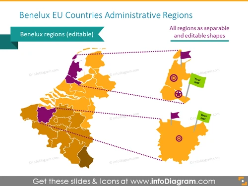 Benelux Countries Administrative Regions Map - infoDiagram