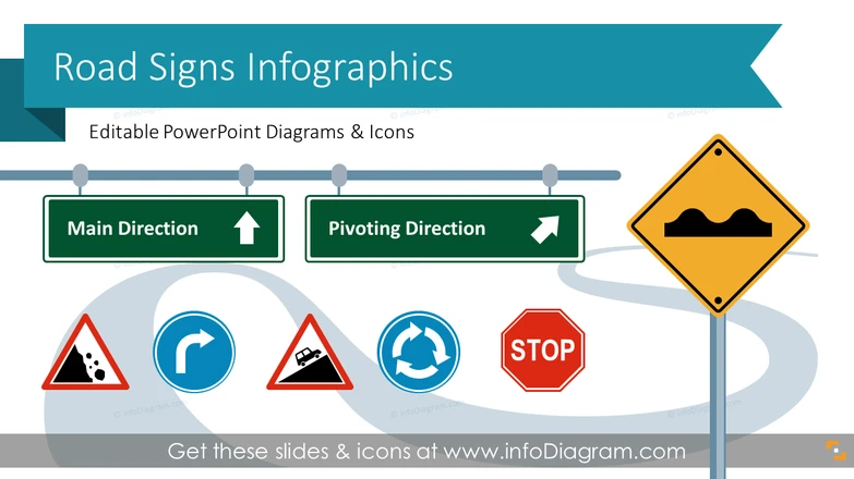 Road Signs Infographics (PPT Template)
