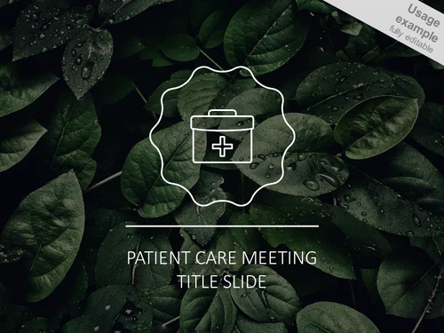 Patient care meeting slide template
