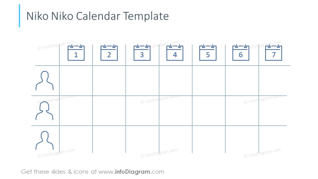 Niko Niko Calendar template slide 