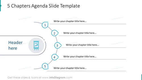 5 Chapters Agenda Slide Template