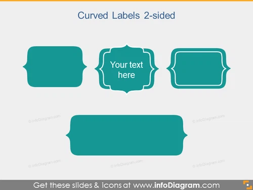 Curved Slide Label Flat PowerPoint Title Field