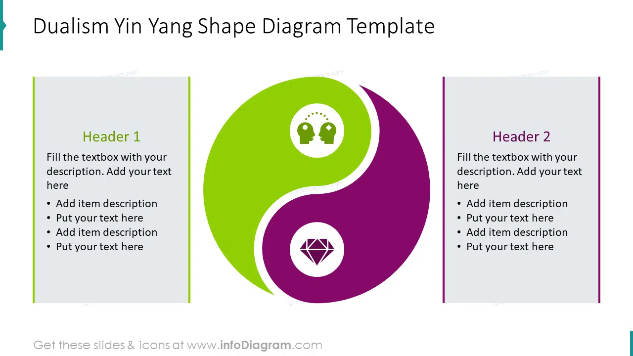 Dualism Yin Yang shape diagram