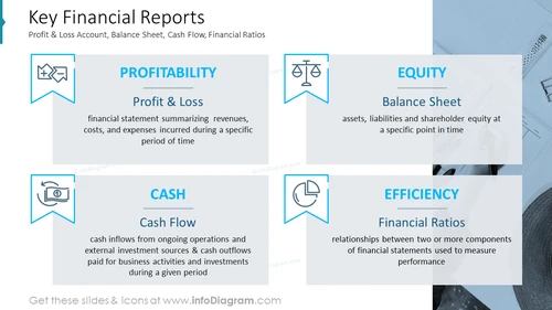 Key Financial Reports Profit & Loss Account, Balance Sheet, Cash Flow, Financial Ratios