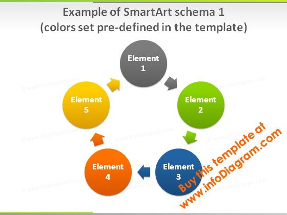 smartart_1_colors_slide_green_light_pptx_template
