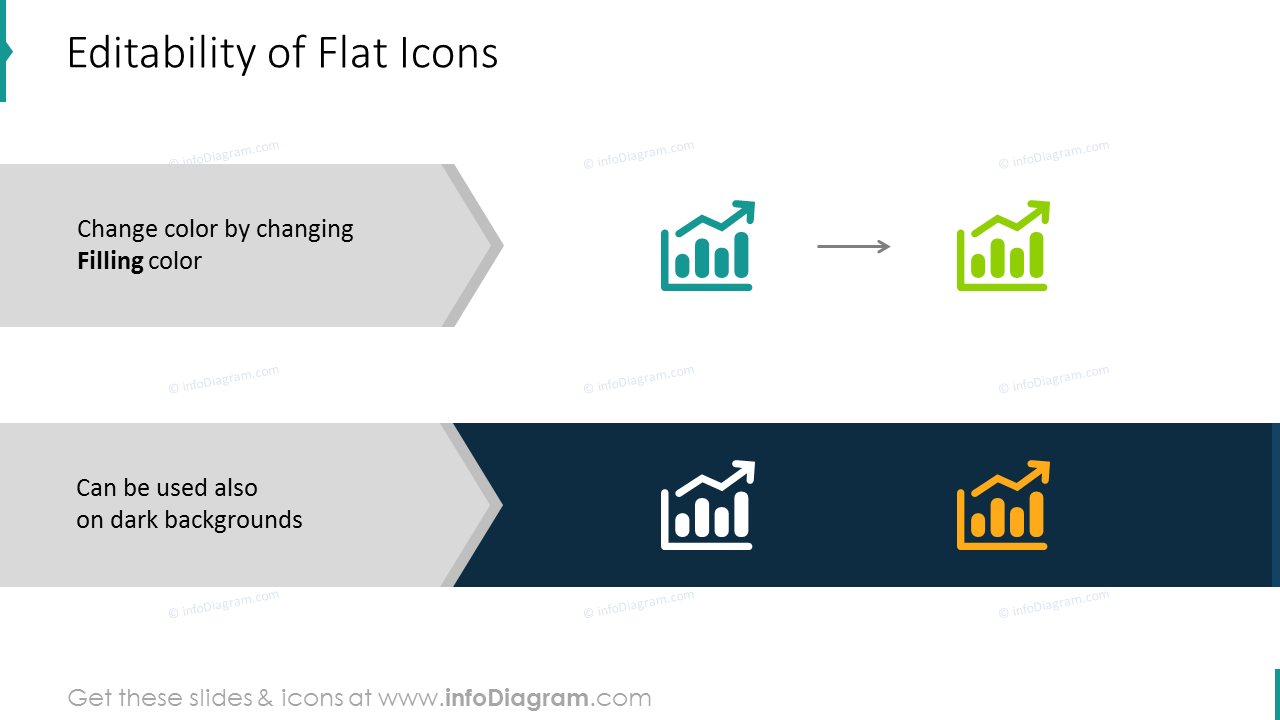 Editability of flat financial icons