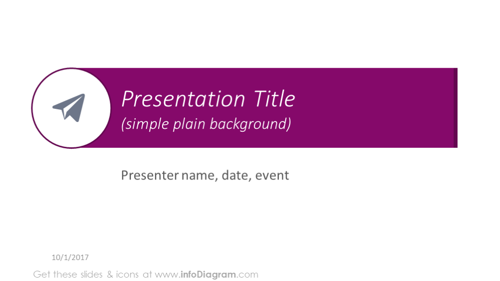 Presentation title with a space background