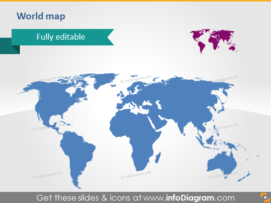 World Map Editable Vector Clipart PowerPoint