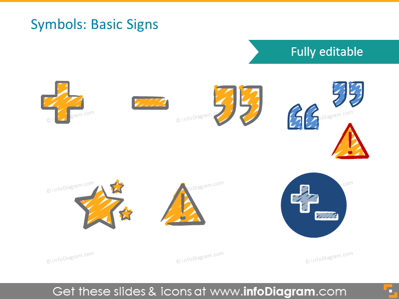 Basic signs icons