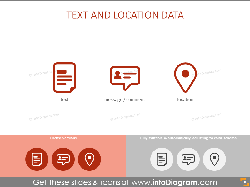 Text and location data