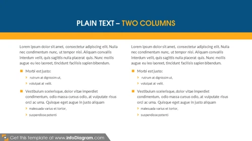 Plain text – two columns