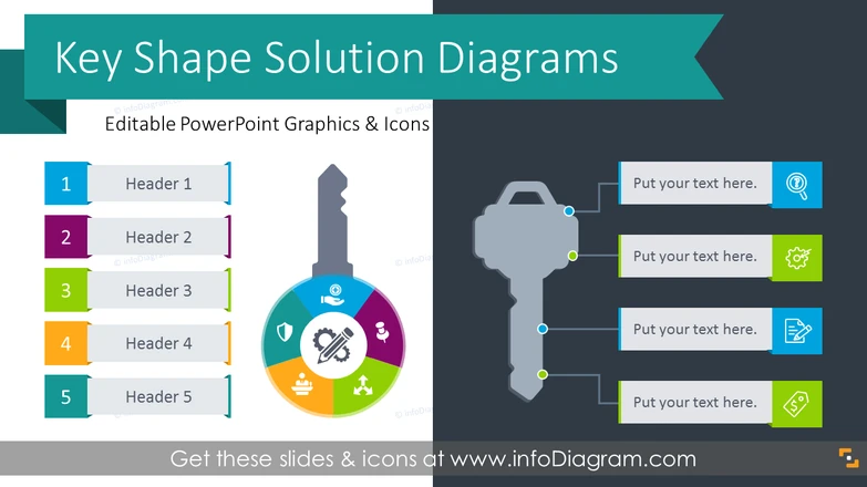Key Shape Solution Diagrams (PPT Template)