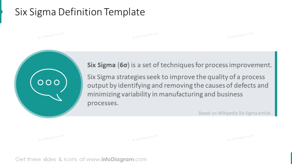 Six Sigma Definition Slide With Outline Icon