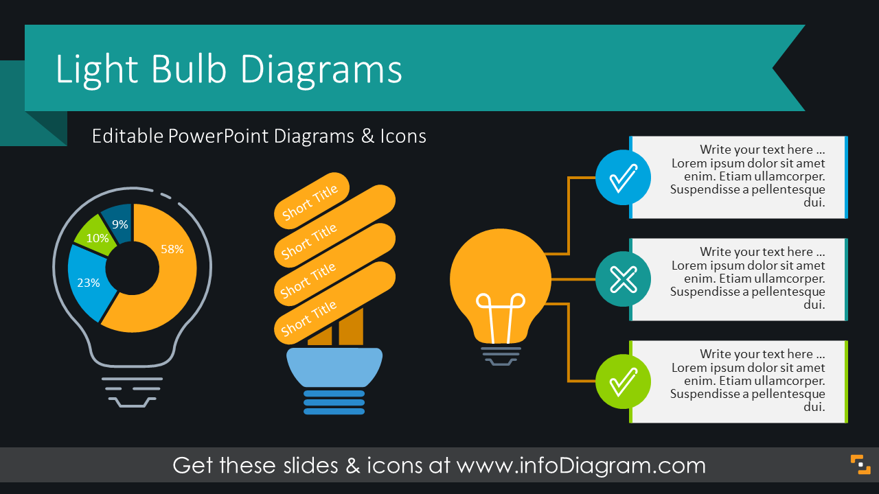 Light Bulb Idea Infographics (PPT Template)