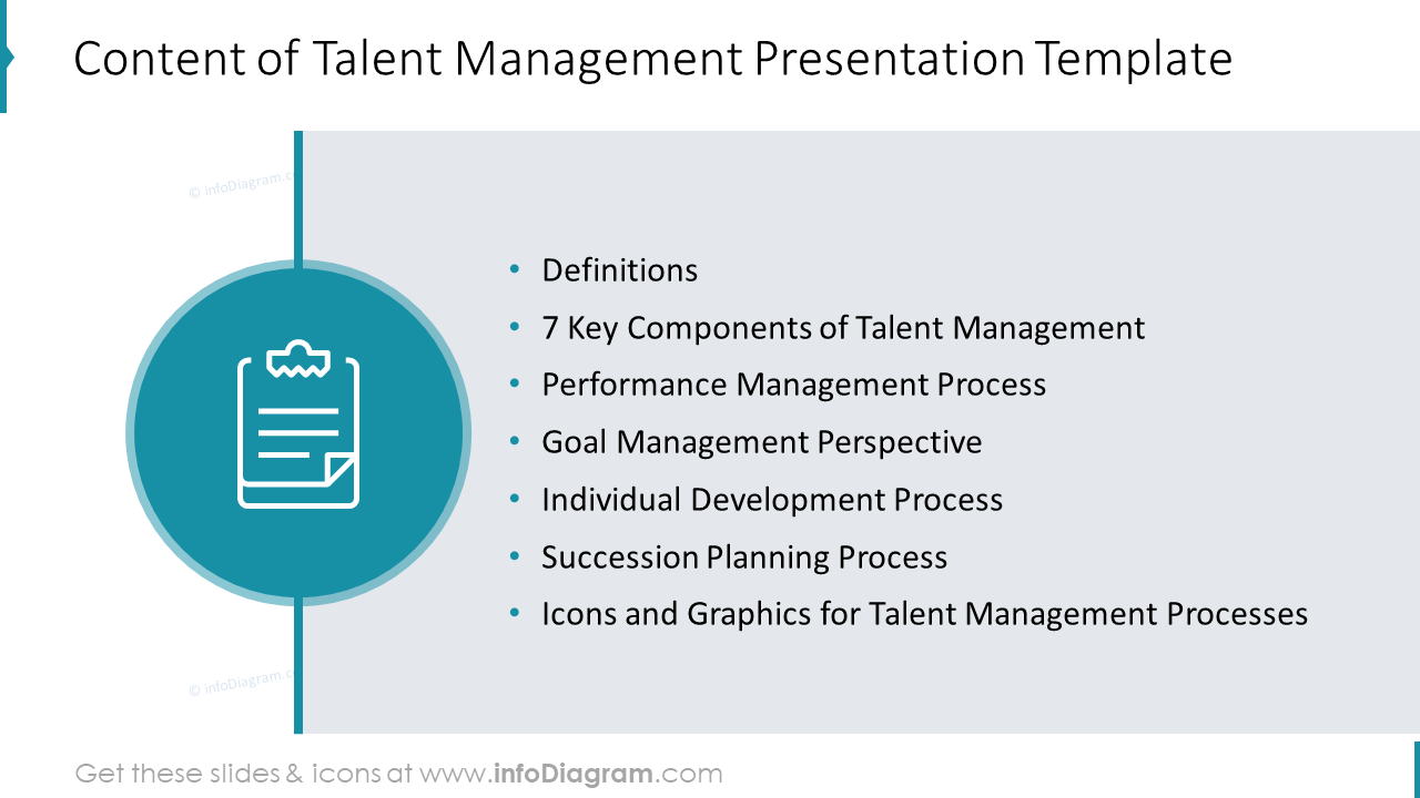 Content of Talent Management Presentation Template