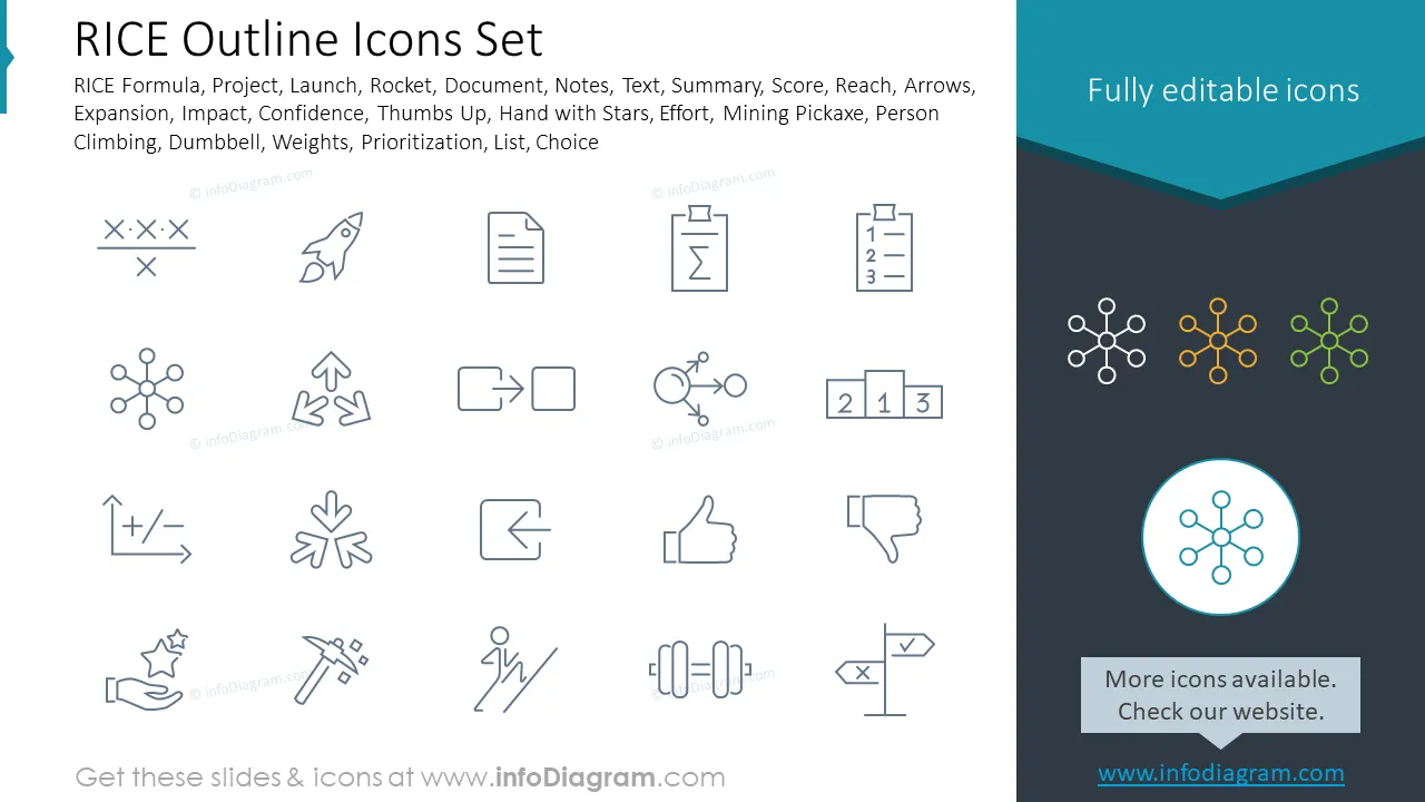RICE Outline Icons Set