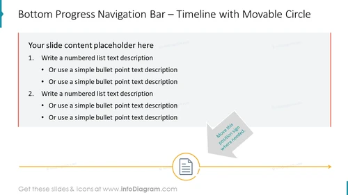 Bottom Progress Navigation Bar – Timeline with Movable Circle
