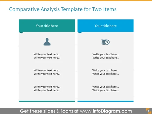 Two Item Comparative Analysis PowerPoint Template | PPT Slide for Detailed Comparisons